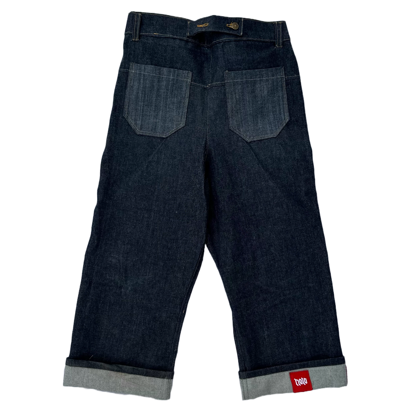 Denim double front jeans