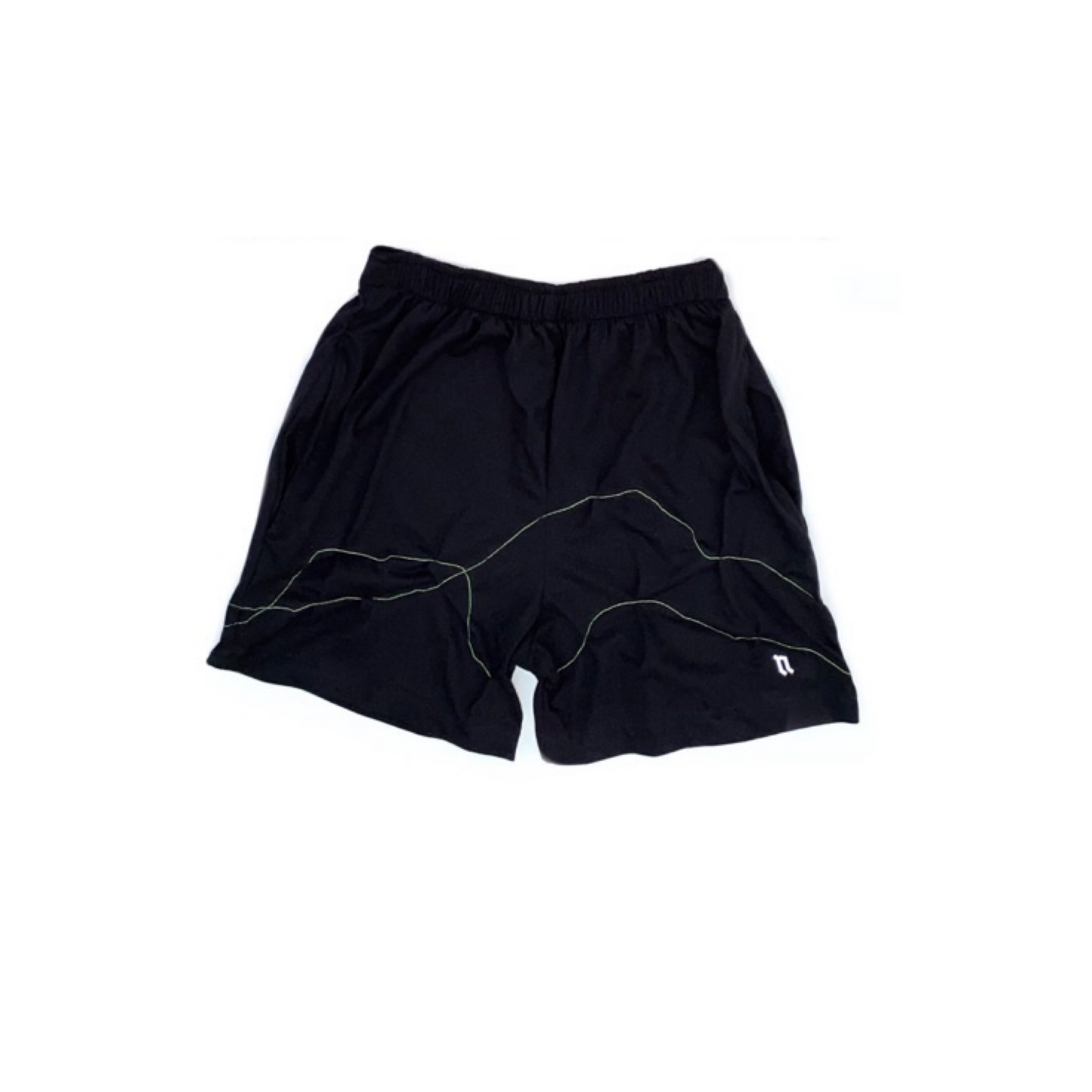 Black wrinkled shorts