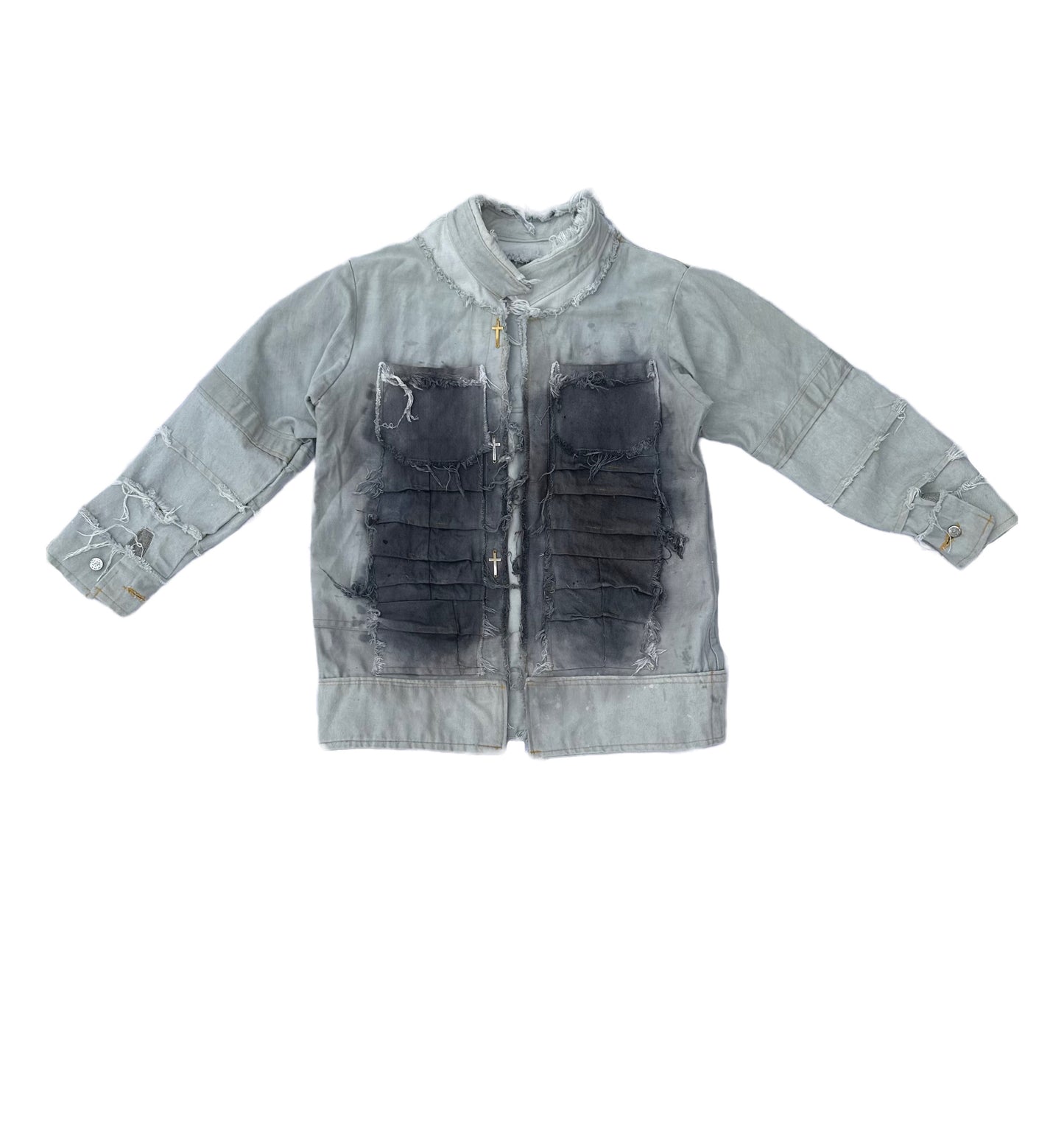 Gray distressed jacket
