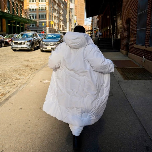 White maxi puffer