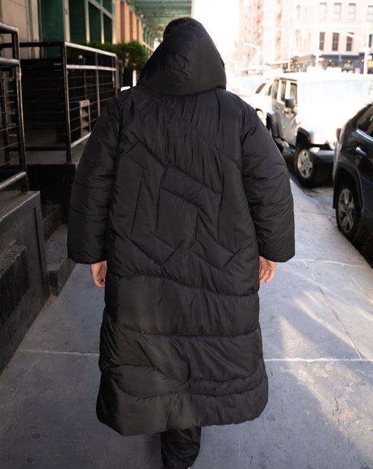 Black maxi puffer